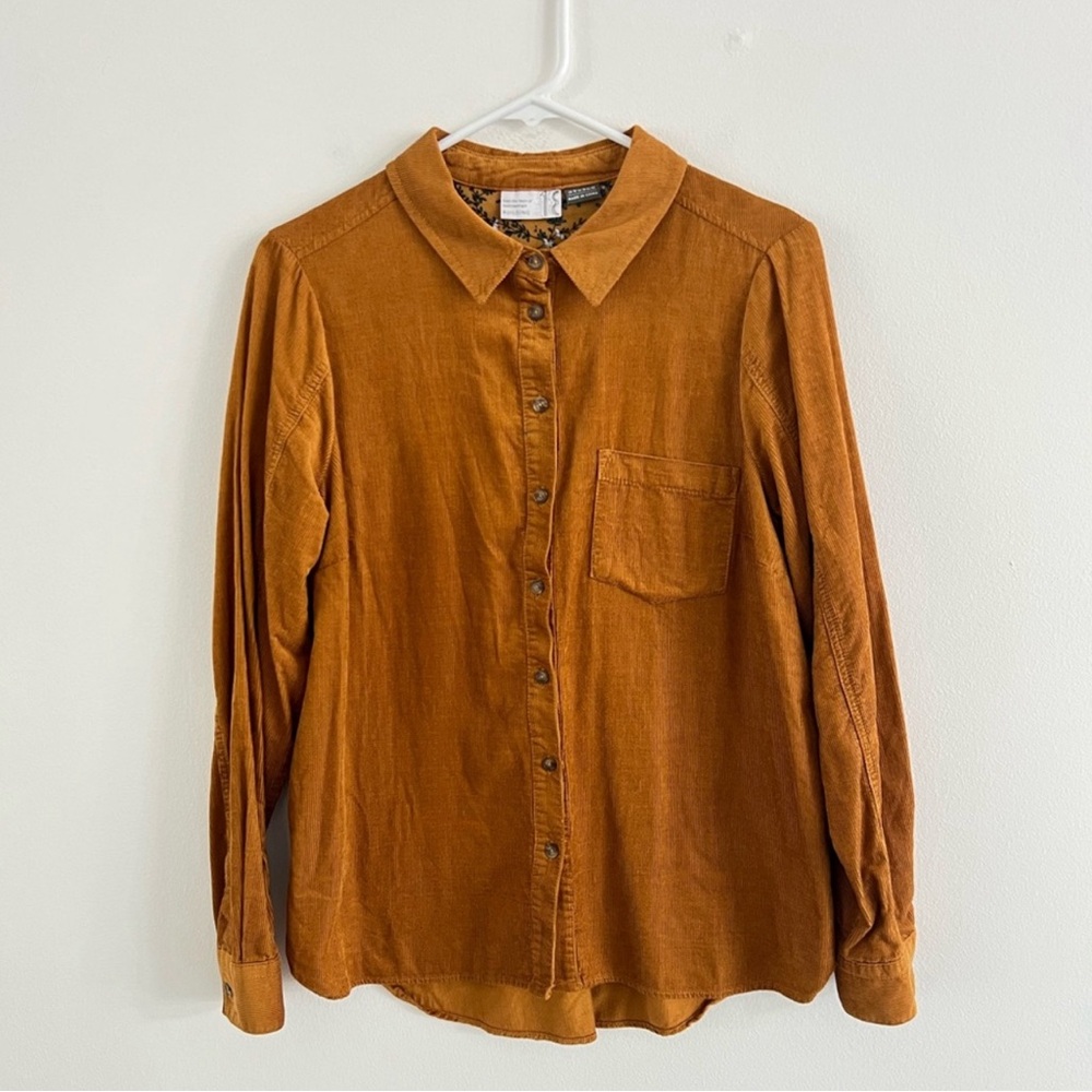 Anthropologie Corduroy Long Sleeve Button Down 10